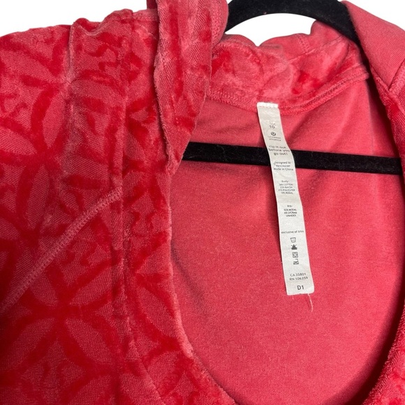 Lululemon Athletica Summertime Tunic Pullover Beach Cover Up Red\Coral Size 10 - Picture 3 of 7